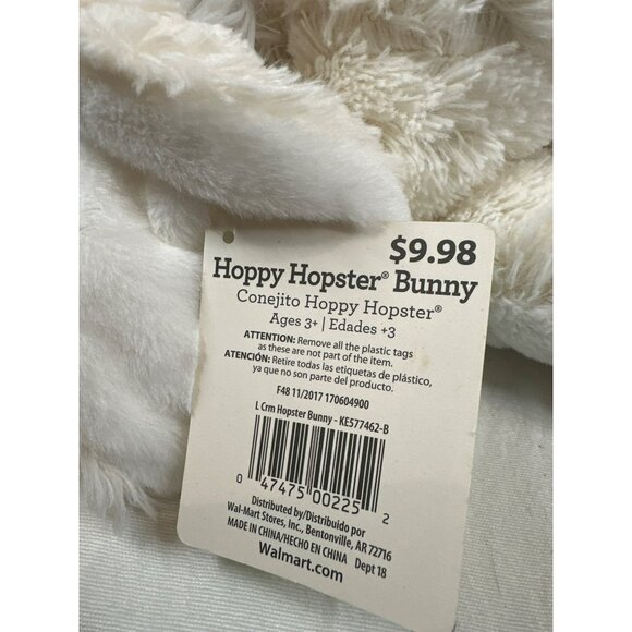 Dan Dee Collectors Choice White Plush 2018 Hoppy Hopster Bunny Ages 3+ - Picture 6 of 6
